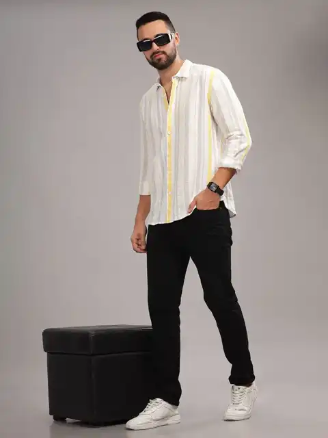 Beige Slim Shirt — view 5