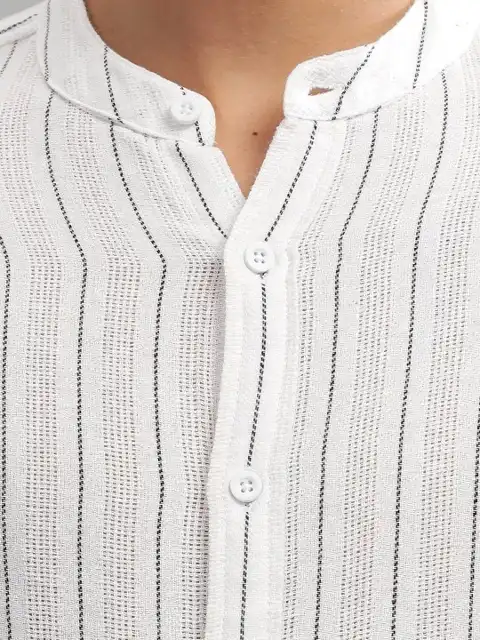Orange Striped Slim Shirt — view 5