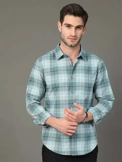 Purple Checked Slim Shirt — view 3