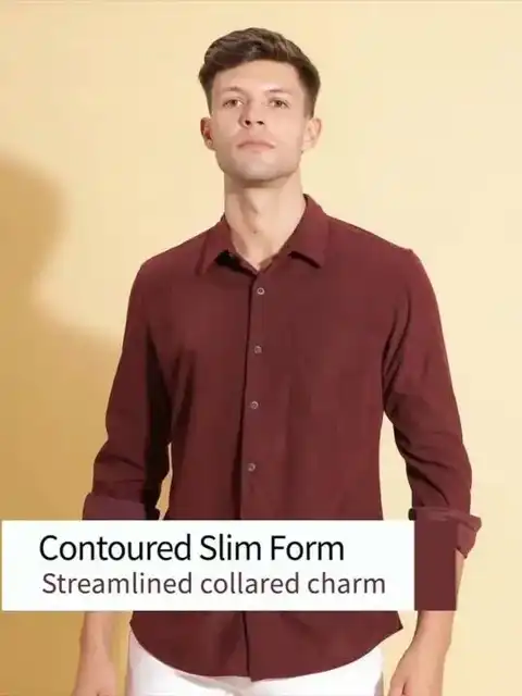 Brown Slim Shirt — view 3