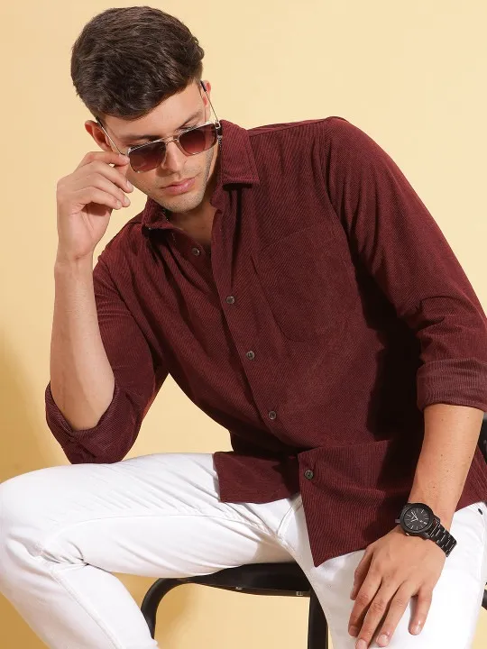Brown Slim Shirt — view 1