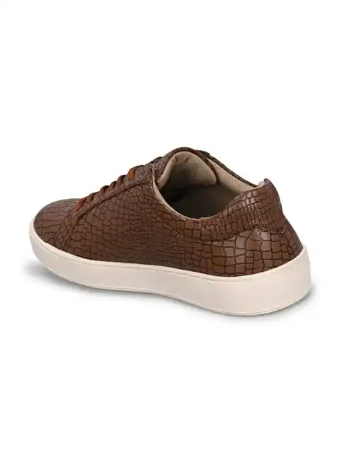 Brown Textured Sneakers — view 4