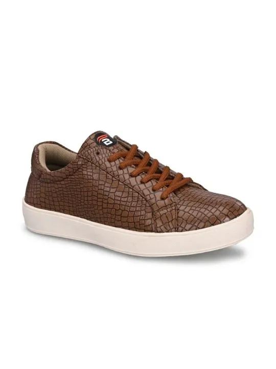 Brown Textured Sneakers — view 2