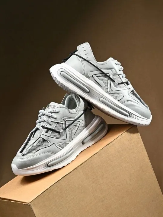 Brown Textured Sneakers — view 1