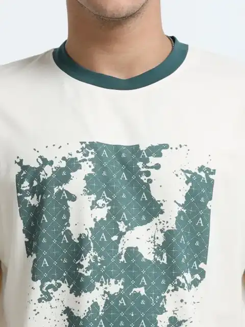 Green Printed Oversized T-Shirt — view 4