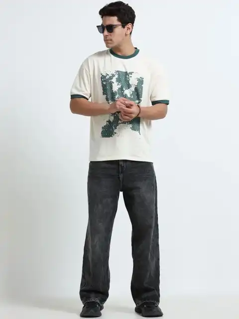 Green Printed Oversized T-Shirt — view 5
