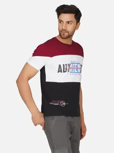 Purple Colourblock T-Shirt — view 3