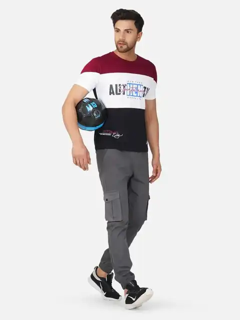 Purple Colourblock T-Shirt — view 5