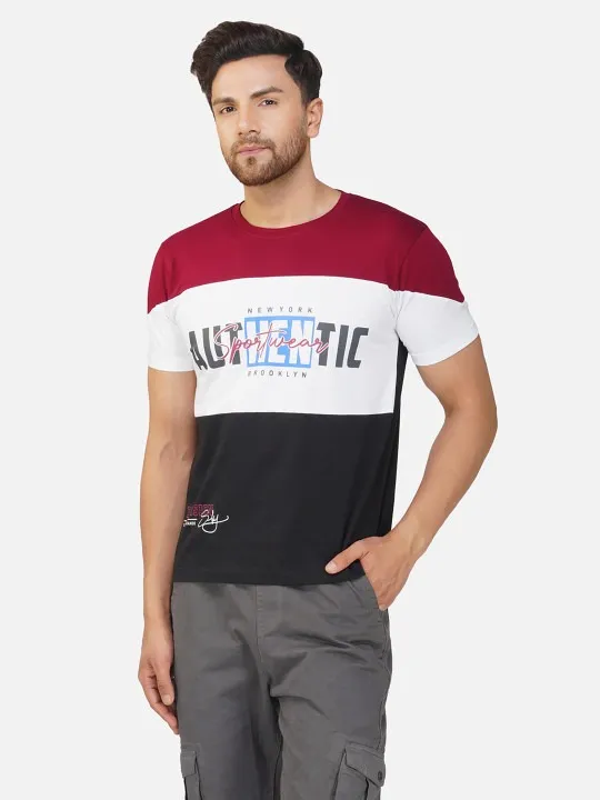 Purple Colourblock T-Shirt — view 1