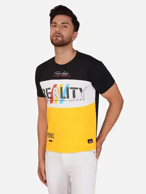 Yellow Colourblock T-Shirt — view 1