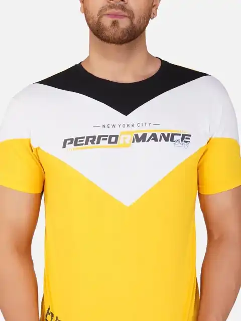 White Colourblock T-Shirt — view 2