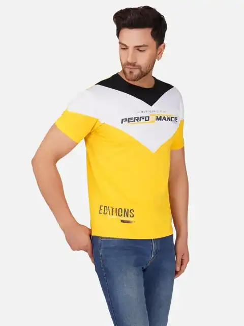 White Colourblock T-Shirt — view 3