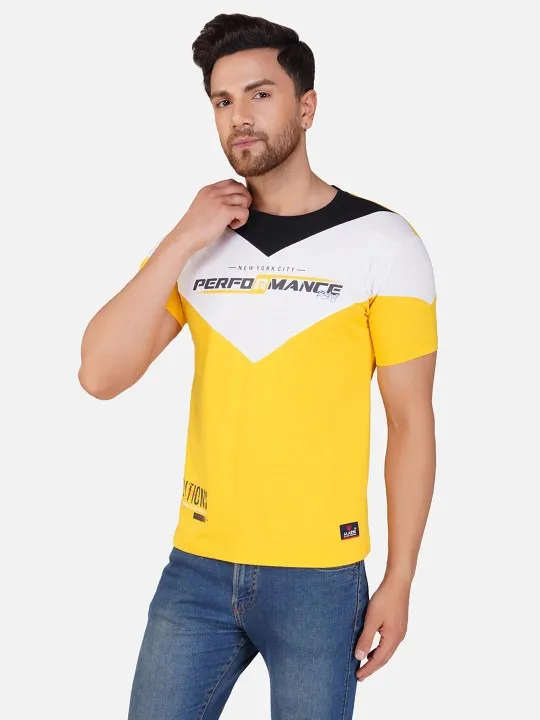 White Colourblock T-Shirt — view 1