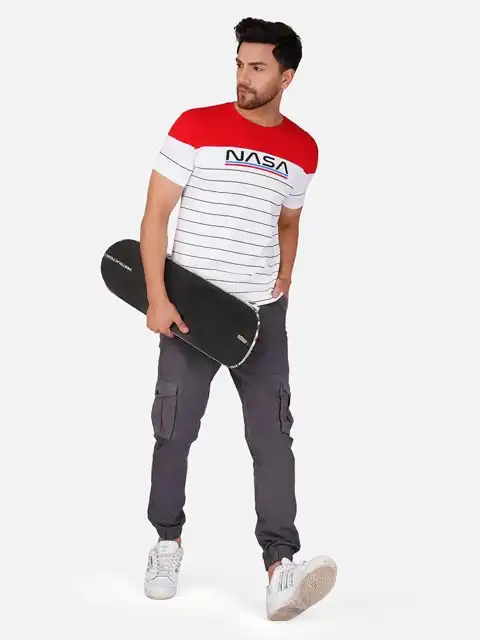 Orange Striped T-Shirt — view 4