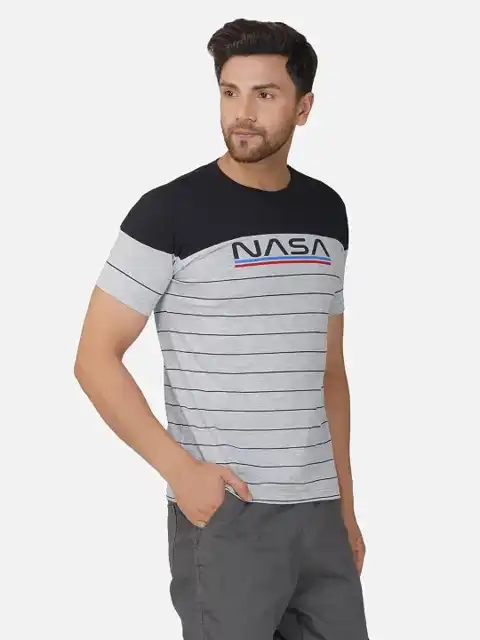 Grey Striped T-Shirt — view 3