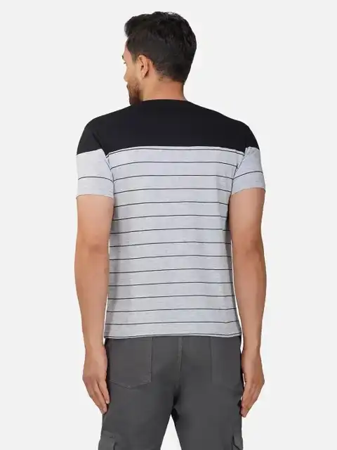 Grey Striped T-Shirt — view 4