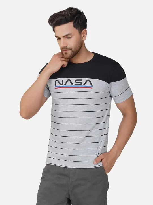 Grey Striped T-Shirt — view 1