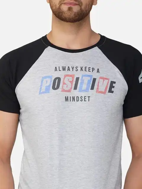 Beige Printed Slim T-Shirt — view 2