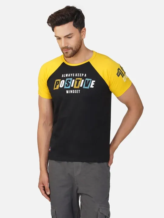 Black Printed T-Shirt — view 1