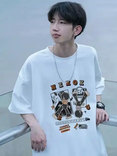 Beige Graphic Oversized T-Shirt — view 3