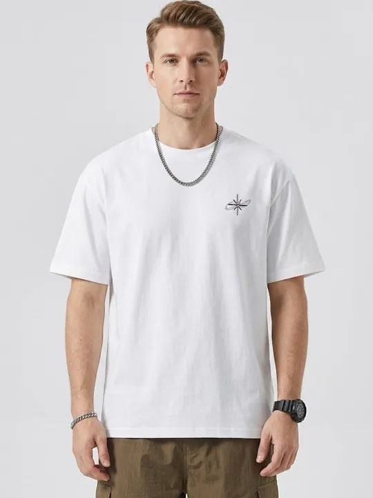 White Printed T-Shirt — view 1