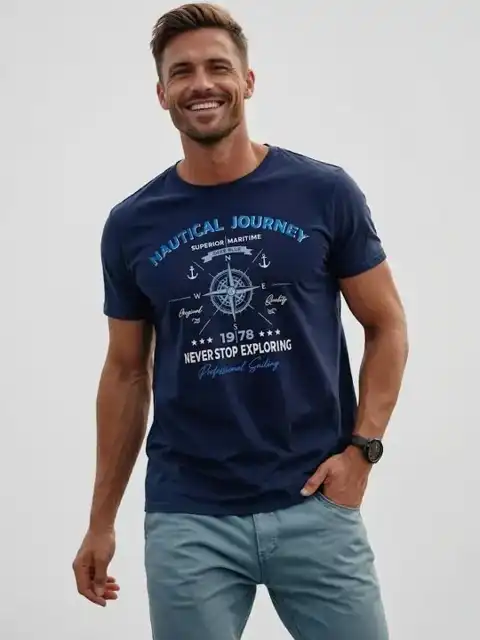 Black Printed T-Shirt — view 1