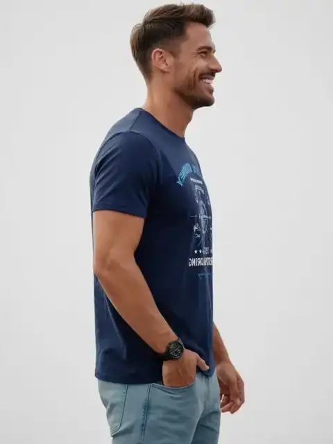 Black Printed T-Shirt — view 3