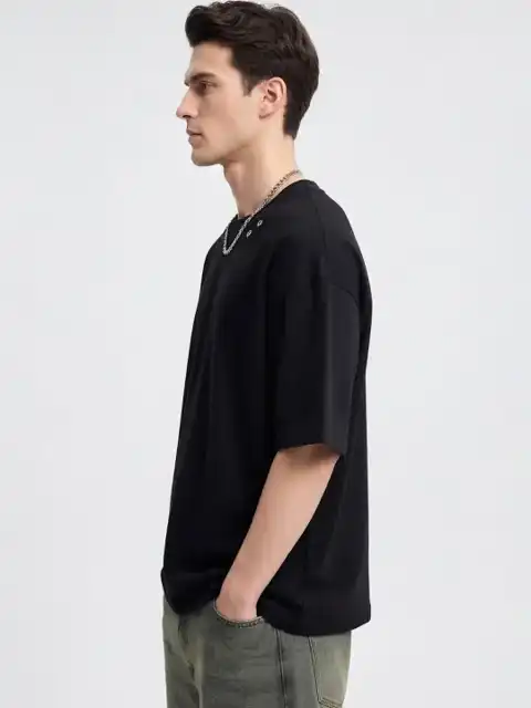 Black Relaxed T-Shirt — view 3