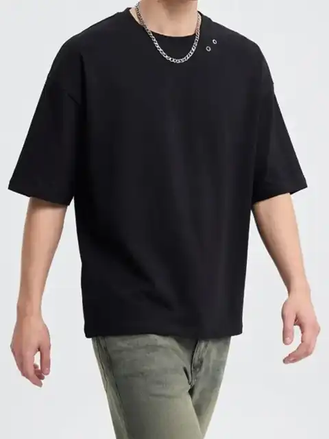 Black Relaxed T-Shirt — view 4