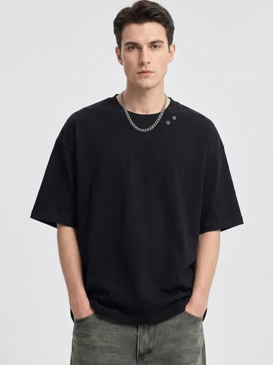 Black Relaxed T-Shirt — view 1