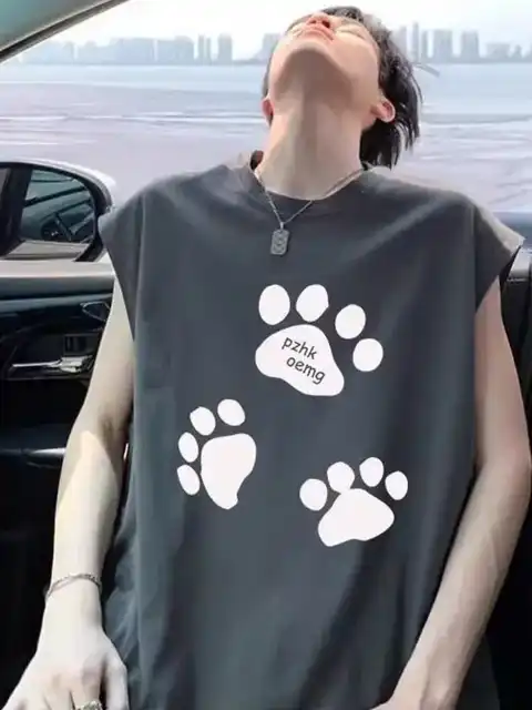 Beige Graphic Oversized T-Shirt — view 4