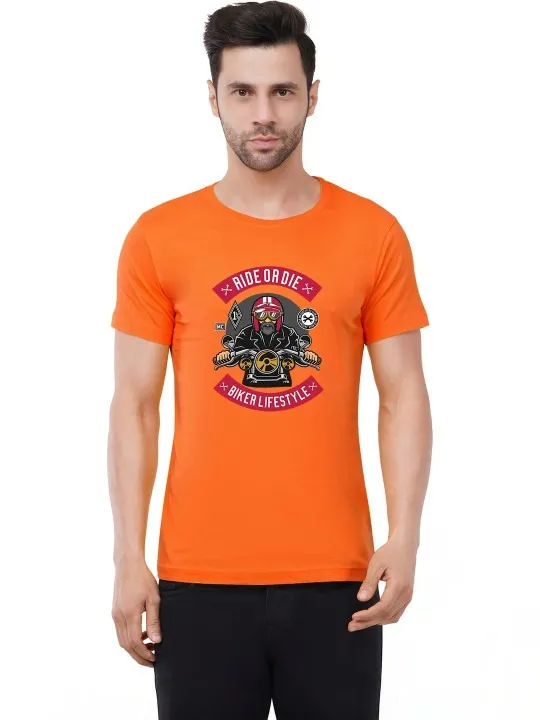 Orange Printed T-Shirt — view 1