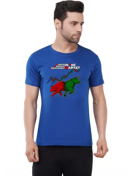 Blue Printed T-Shirt — view 1