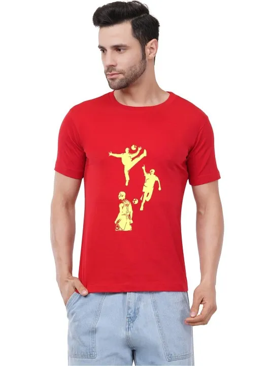 Red Printed T-Shirt — view 1