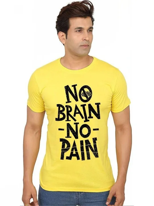 Yellow Printed T-Shirt — view 1