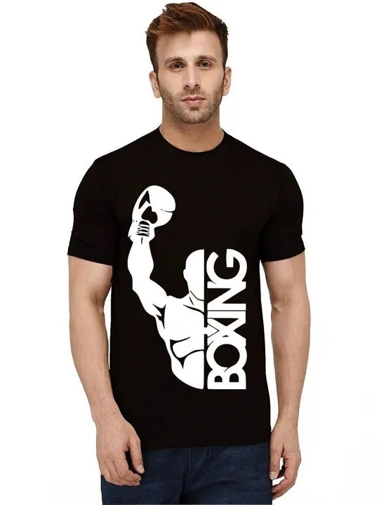 Black Printed T-Shirt — view 1