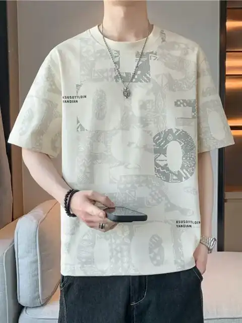 Beige Graphic T-Shirt — view 1