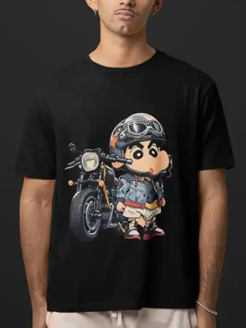 Black Printed T-Shirt — view 2