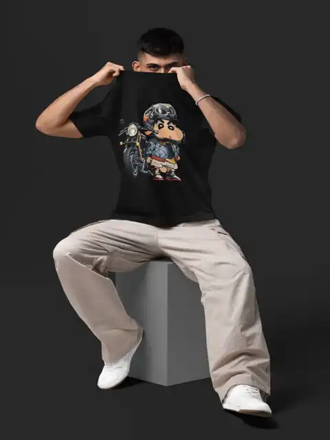 Black Printed T-Shirt — view 5