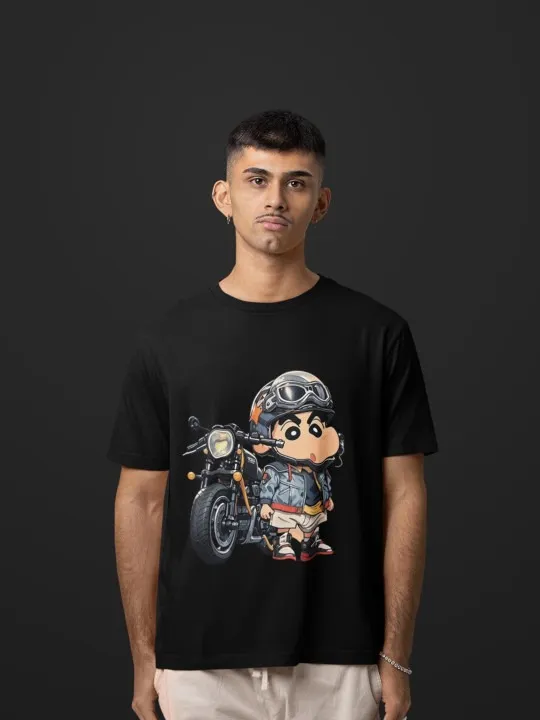 Black Printed T-Shirt — view 1