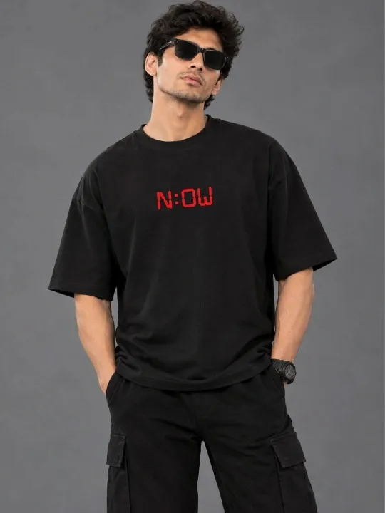 Black Printed T-Shirt — view 1