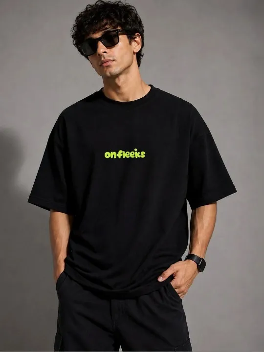 Black Printed T-Shirt — view 1
