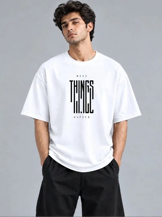 White Printed T-Shirt — view 1