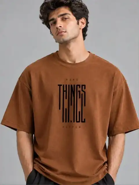 Brown Printed T-Shirt — view 2