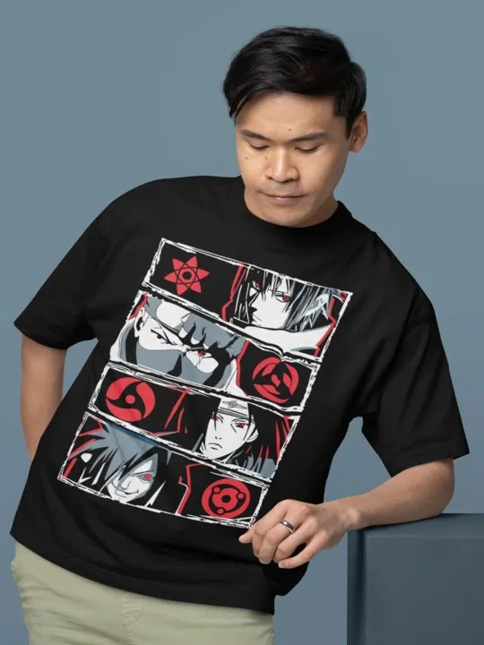 Black Printed Oversized T-Shirt — view 3
