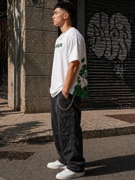 Green Printed T-Shirt — view 5
