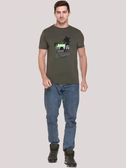 Beige Printed T-Shirt — view 5
