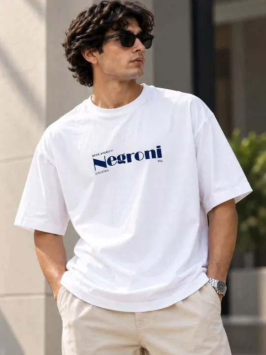 White Printed T-Shirt — view 1