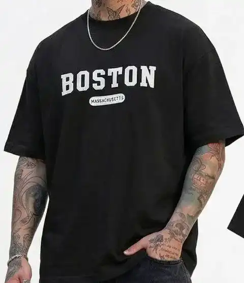 Black Printed T-Shirt — view 1