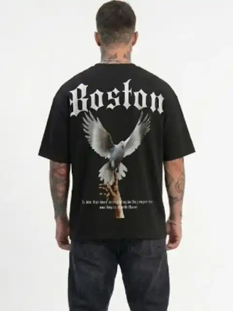 Black Printed T-Shirt — view 3